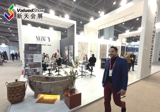 新天国际会展拍摄 土耳其石材展现场