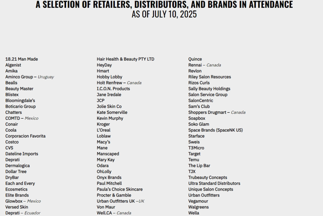 上届美国拉斯维加斯美容展参展商都有谁？